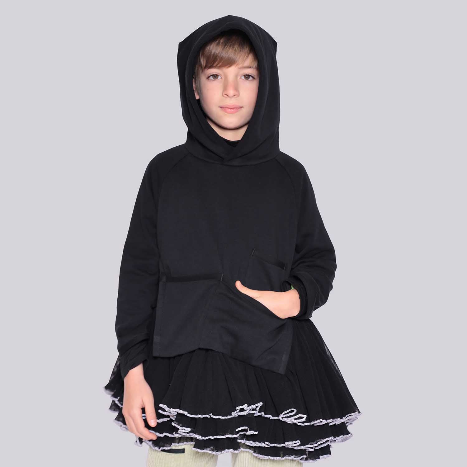 Black Designer Hoodie for Kids